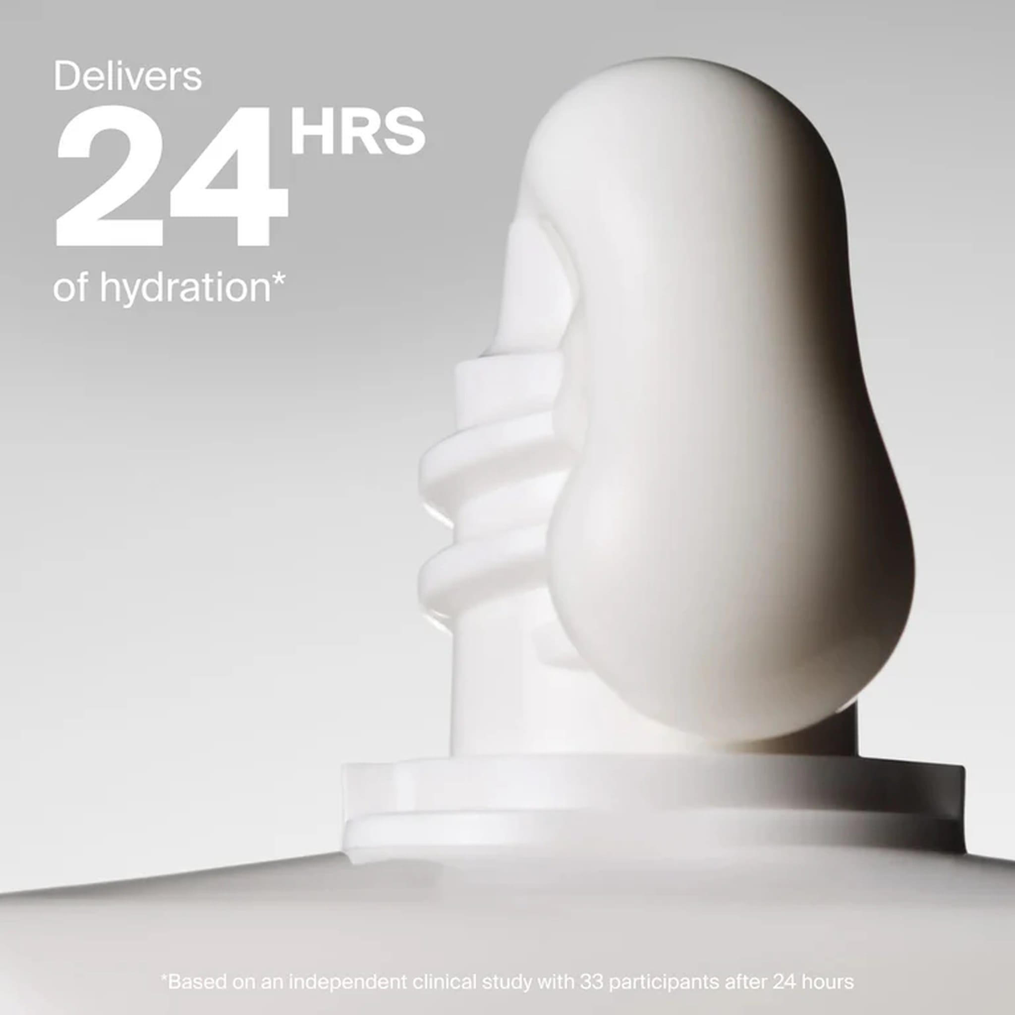 Creamy texture swirl delivering 24 hours of hydration