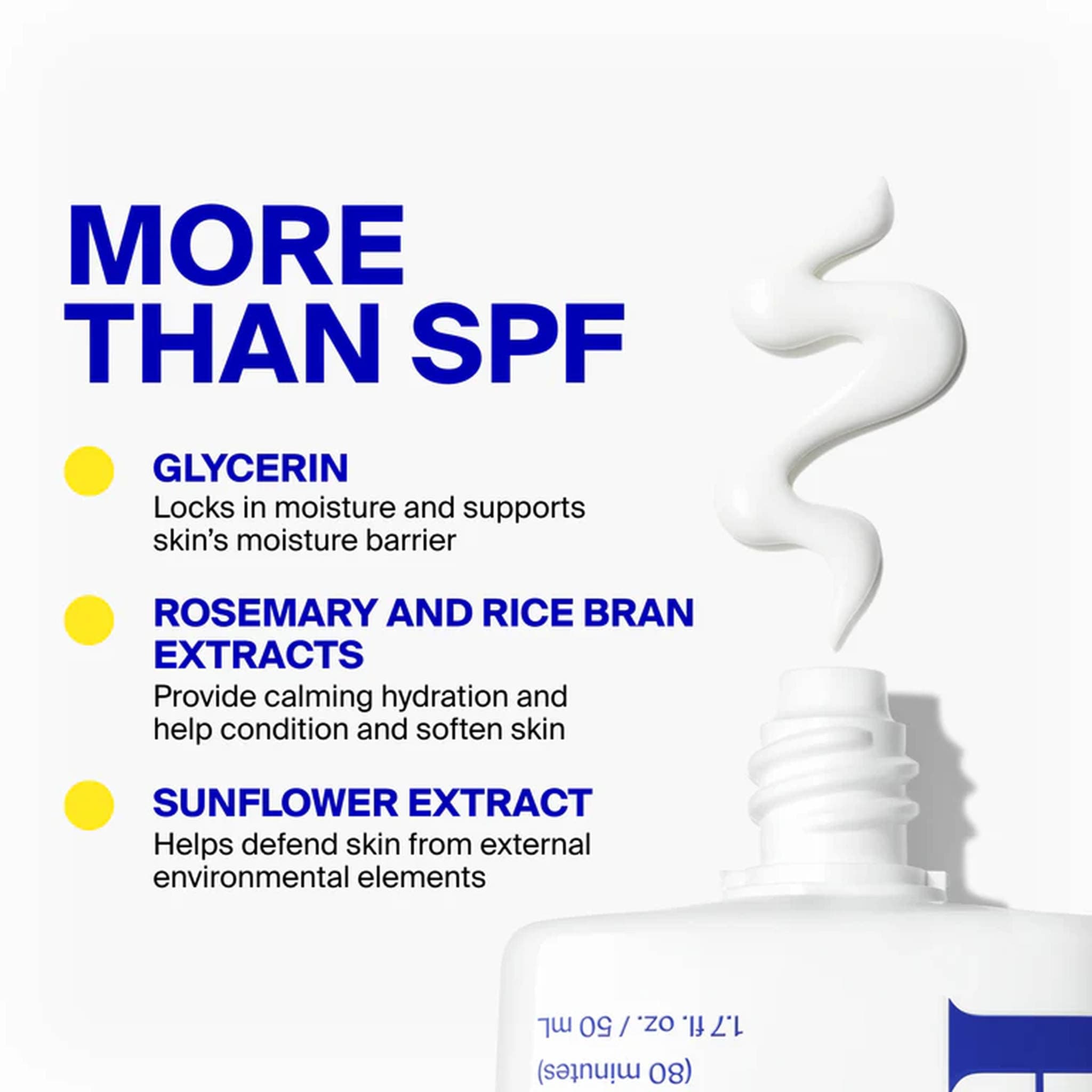 Glycerin rosemary and sunflower extract benefits in SPF face lotion