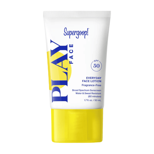 Supergoop Play Everyday Face Lotion SPF 50 fragrance-free tube