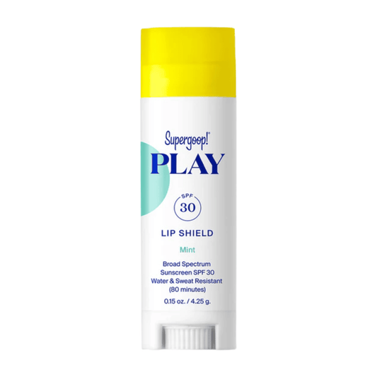 Supergoop Play Lip Shield SPF 30 sunscreen stick in mint