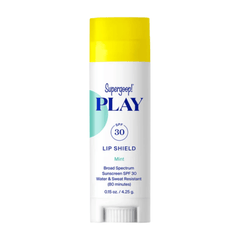 Supergoop Play Lip Shield SPF 30 sunscreen stick in mint