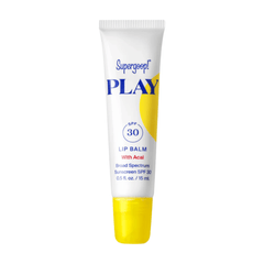 Supergoop PLAY Lip Balm SPF 30 with Acai sunscreen tube