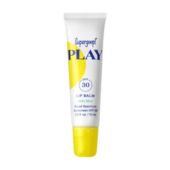 Supergoop PLAY Lip Balm SPF 30 with Mint sunscreen tube