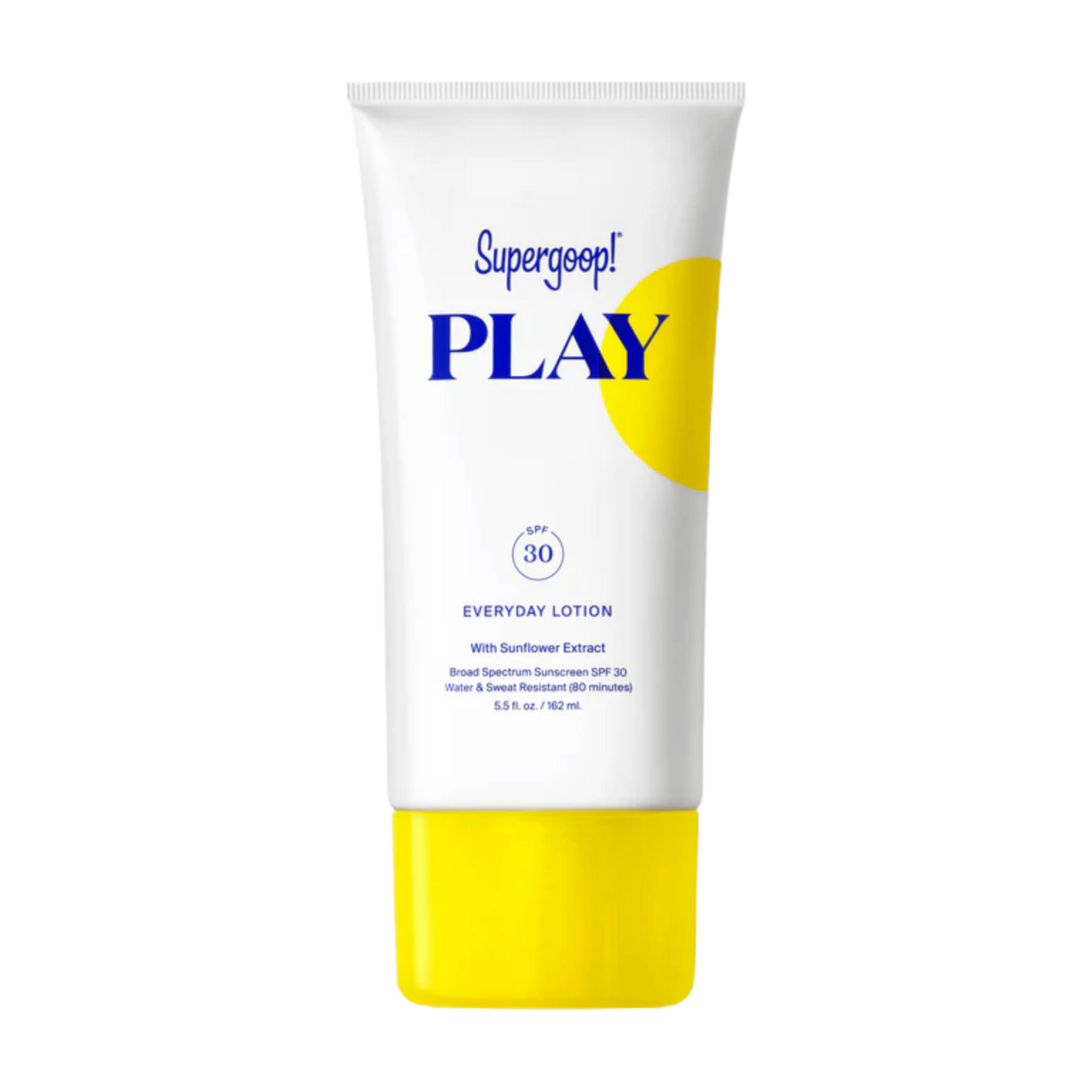 Supergoop PLAY Everyday Lotion SPF 30 full-size sunscreen tube
