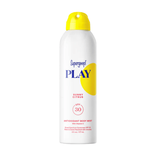 Supergoop PLAY Sunny Citrus Antioxidant Body Mist SPF 30 spray can