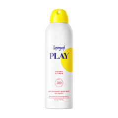 Supergoop PLAY Sunny Citrus Antioxidant Body Mist SPF 30 spray can
