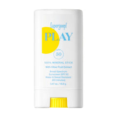 Supergoop PLAY 100% Mineral Stick SPF 50 sunscreen with olive fruit extract