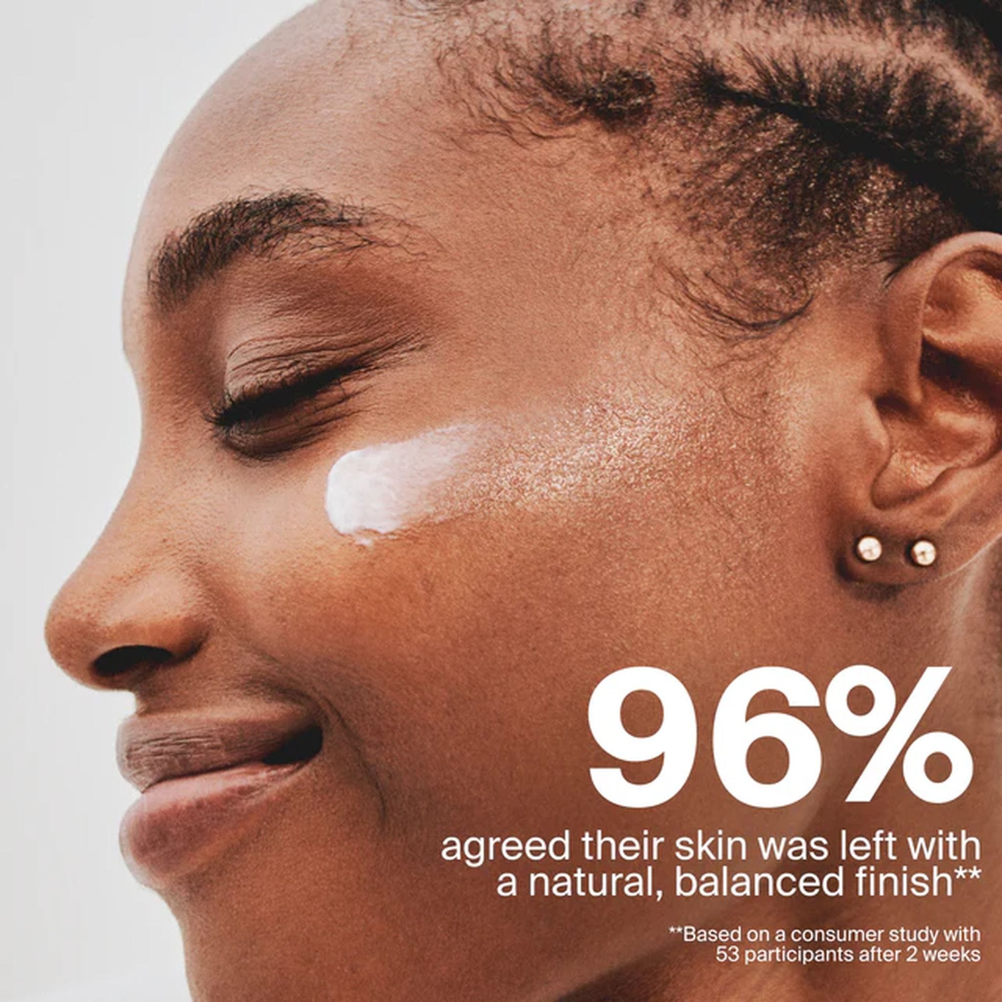 Applying Supergoop Triple Prep for skin left with a natural balanced finish