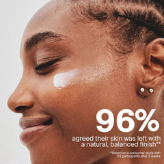 Applying Supergoop Triple Prep for skin left with a natural balanced finish