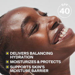 Applying Supergoop Triple Prep SPF 40 for balancing hydration and a supported moisture barrier