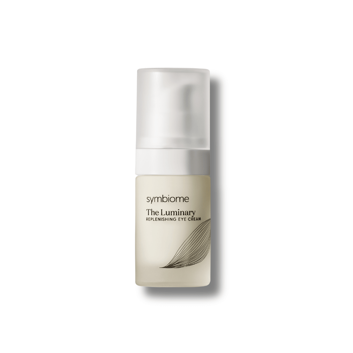 Symbiome The Luminary Replenishing Eye Cream cream-colored pump bottle with frosted cap