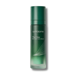 Symbiome The One Restorative Cream green frosted glass bottle with dark green cap 