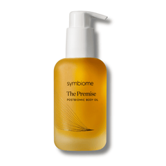 Symbiome The Premise Postbiomic Body Oil amber pump bottle 
