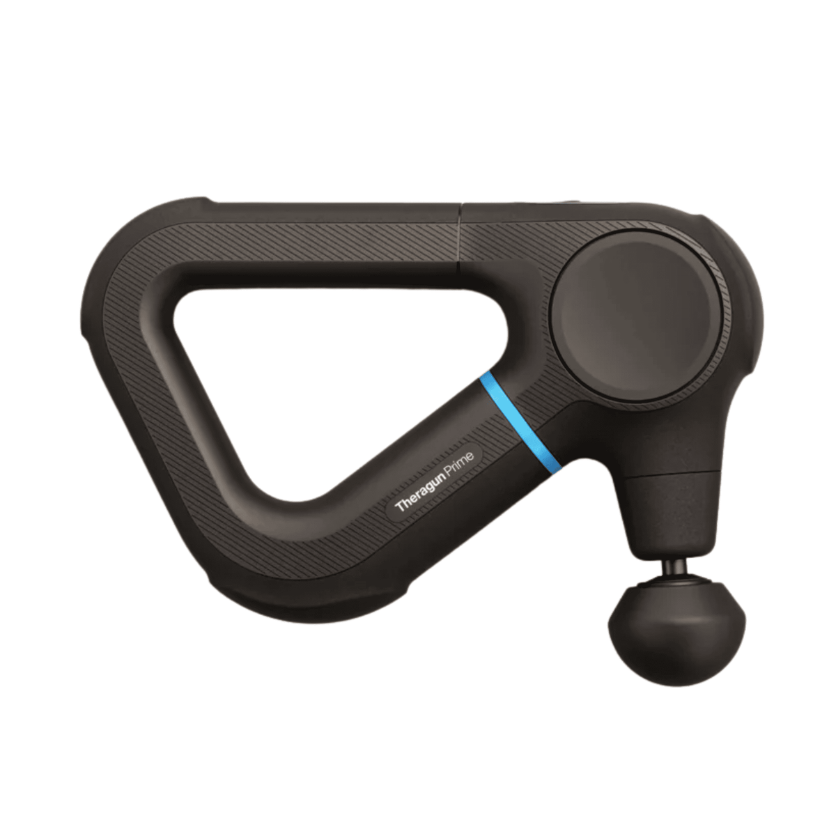 Therabody Theragun Prime percussive massage gun in black with textured triangle handle