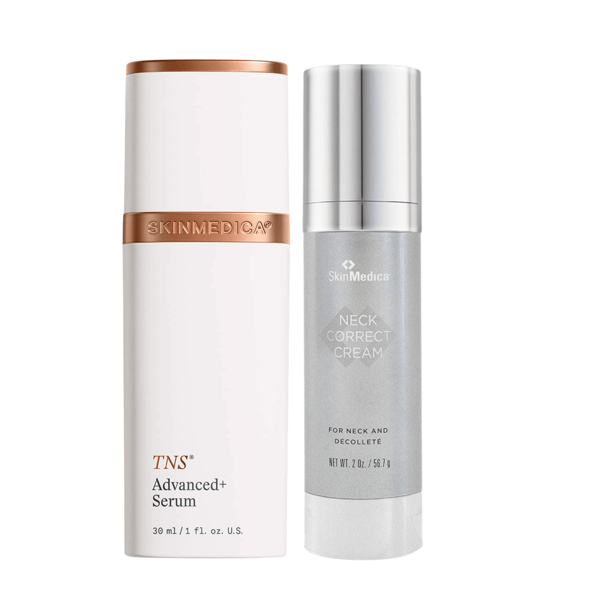 SkinMedica TNS Advanced+ Serum & Neck Correct Cream shop at Exclusive Beauty Club