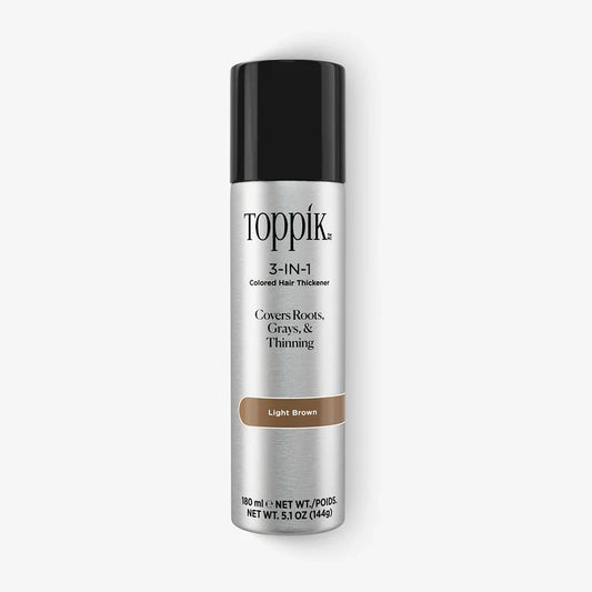 Toppik 3-in-1 Colored Hair Thickener spray in Light Brown 5.1 oz can 1