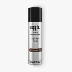 Toppik 3-in-1 Colored Hair Thickener spray in Medium Brown 5.1 oz can `