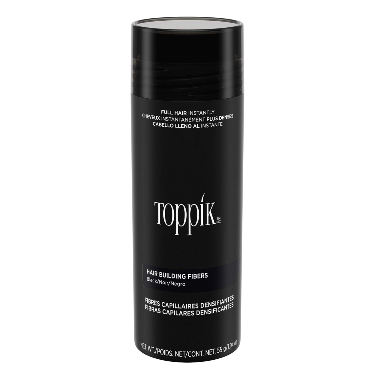 Toppik Hair Building Fibers Black 1.94 oz. shop at Exclusive Beauty Club