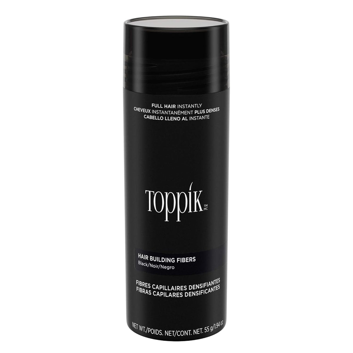 Toppik Hair Building Fibers Black 1.94 oz. shop at Exclusive Beauty Club