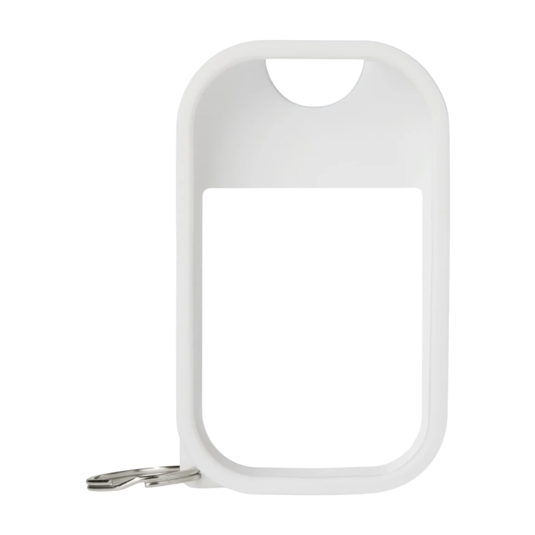 Touchland Hand Mist Case in Icy White soft silicone holder with keyring to clip Power Mist to bags and keys 1