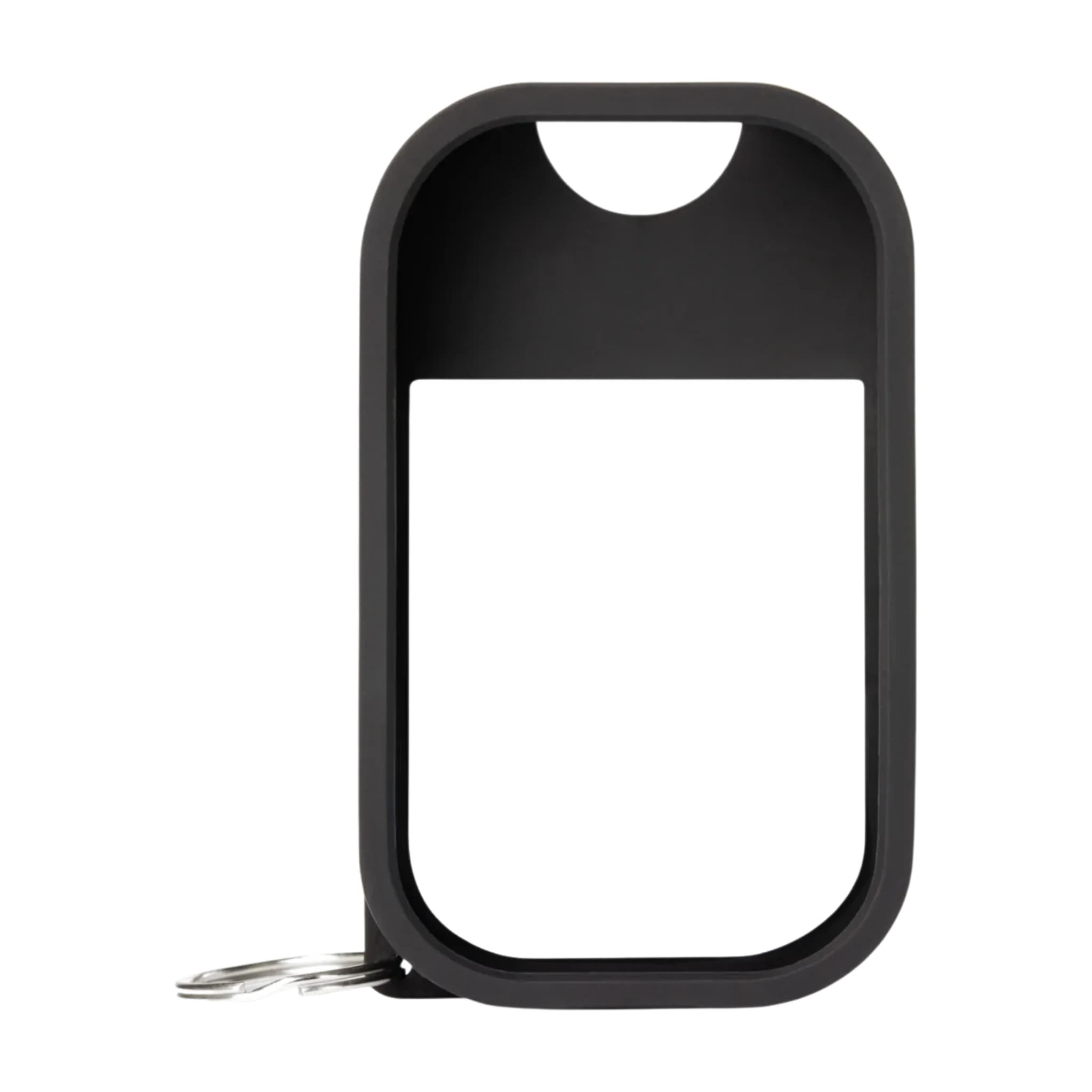 Touchland Hand Mist Case in Jet Black protective silicone sleeve with keyring for on-the-go hand sanitizer 1