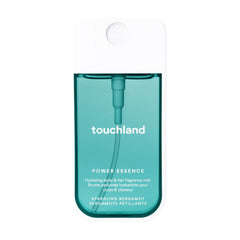 Touchland Power Essence Sparkling Bergamot hydrating body and hair fragrance mist in a teal and white pocket spray