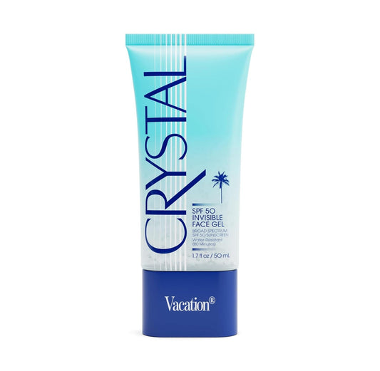 Vacation Crystal Invisible Face Gel Sunscreen SPF 50 shop at Exclusive Beauty