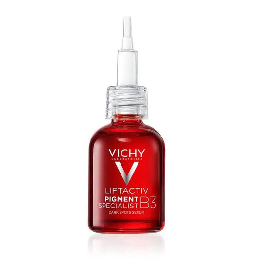 Vichy LiftActiv Pigment Specialist B3 Dark Spots Serum in red glass dropper bottle