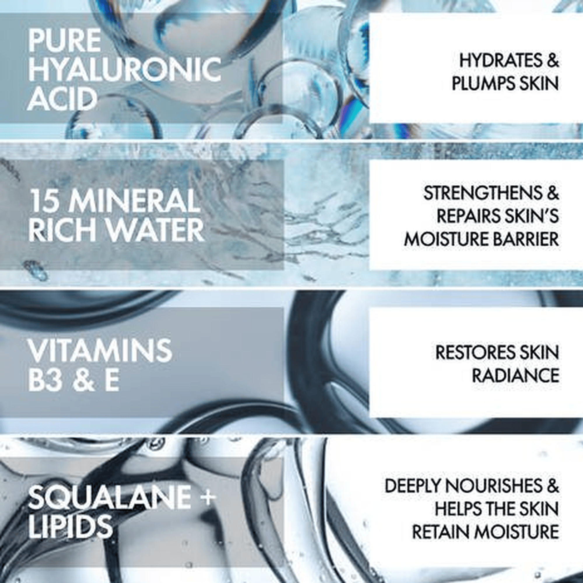 Vichy mineral 89 key ingredients hyaluronic acid squalane