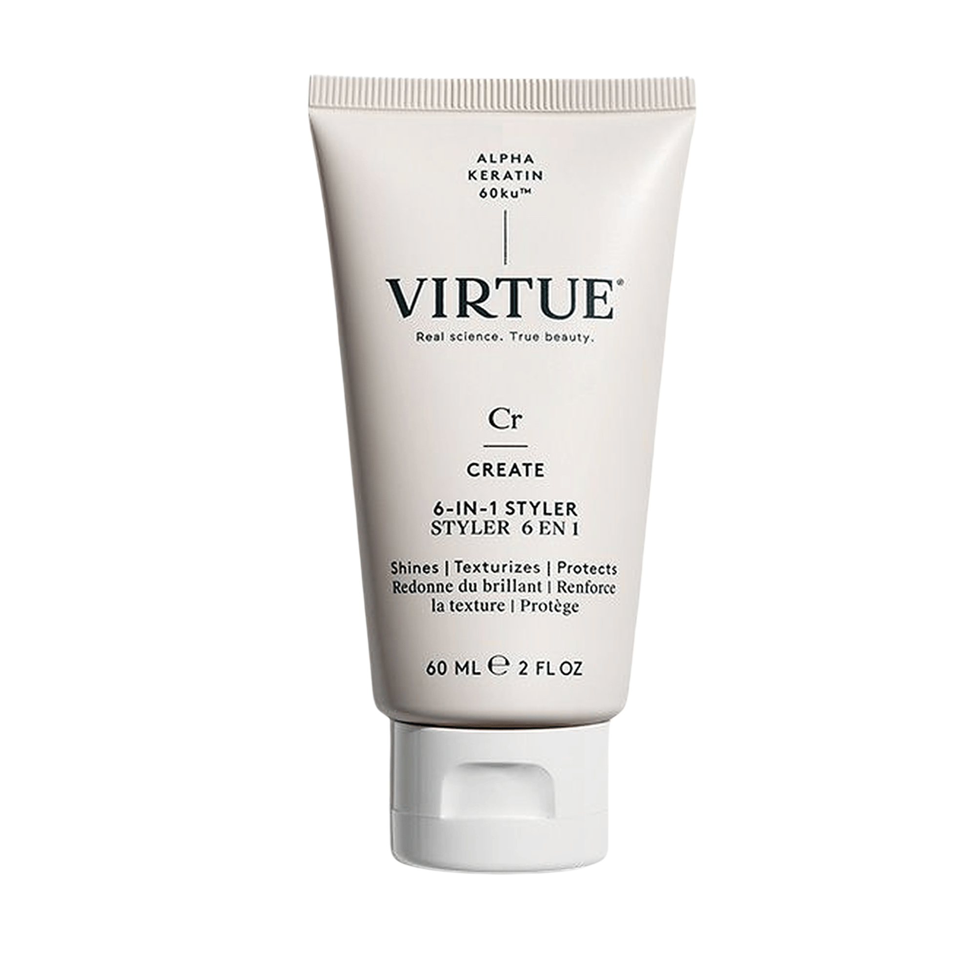 Virtue Create 6-in-1 Styler 2 oz tube with Alpha Keratin for shine texture and protection