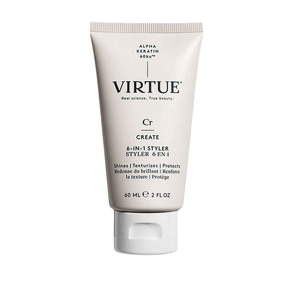 Virtue Create 6-in-1 Styler 2 oz tube with Alpha Keratin for shine texture and protection