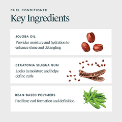 Virtue Curl Conditioner key ingredients jojoba oil ceratonia siliqua gum and bean-based polymers