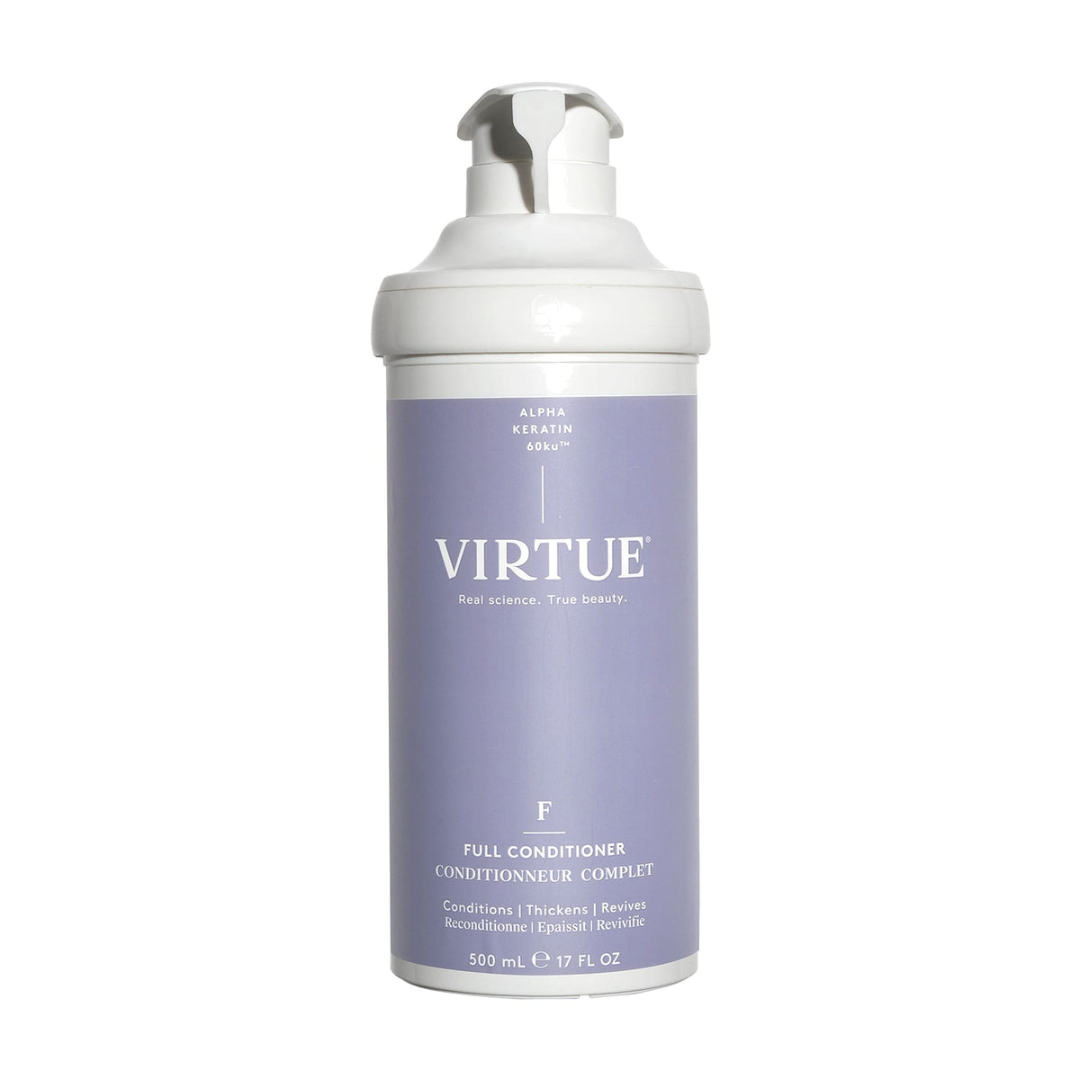 Virtue Full Conditioner 17 oz pump bottle in a value size for volumizing fine hair
