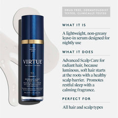 Lightweight non-greasy leave-in scalp serum for nightly use that is dermatologist tested and suits all hair types