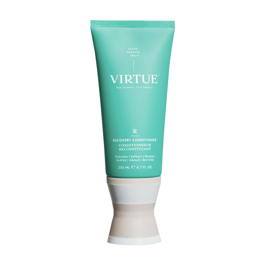 Virtue Recovery Conditioner 6.7 oz tube with Alpha Keratin that hydrates softens and renews damaged hair