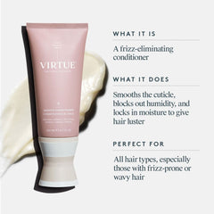 Frizz-eliminating conditioner that smooths the cuticle and blocks humidity for frizz-prone or wavy hair