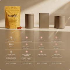 Comparison of Xtressé hair growth gummies versus competitor biotin supplements