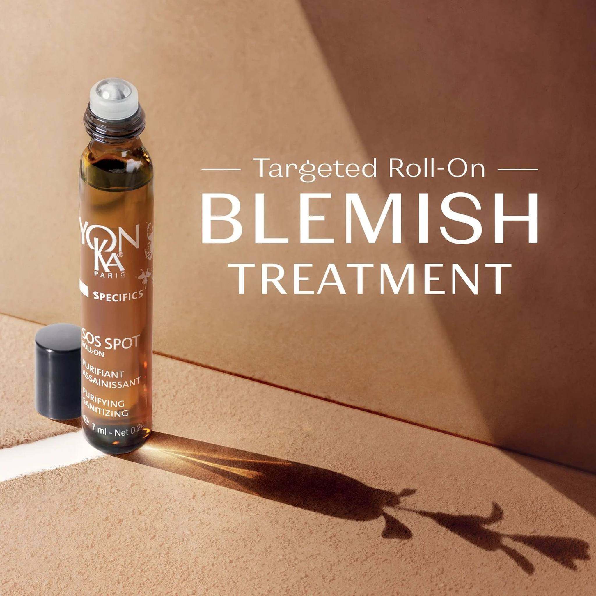 Yon-Ka Paris SOS Spot Roll-On targeted acne and blemish treatment with rollerball applicator