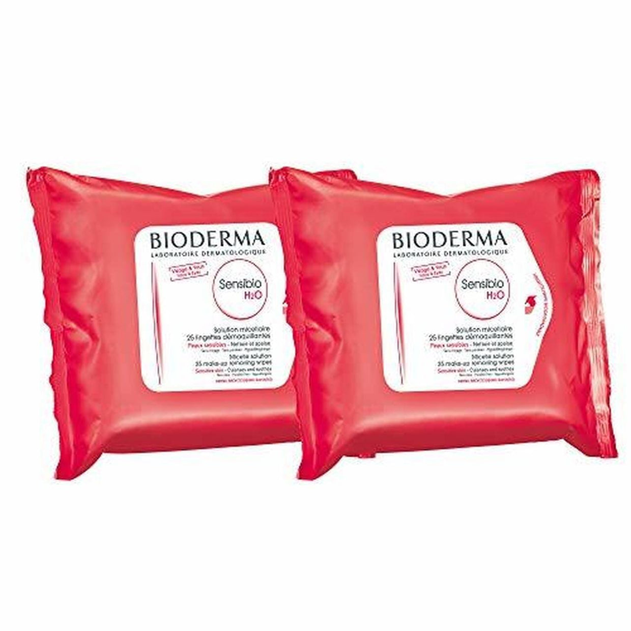 Bioderma Sensibio H2O Wipes Bioderma 2x25 Wipes Shop at Exclusive Beauty Club
