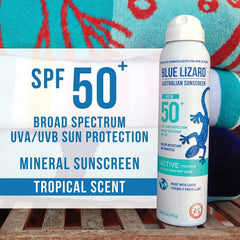 Blue Lizard Australian Active Mineral Sunscreen Spray SPF 50+ Blue Lizard Shop at Exclusive Beauty Club