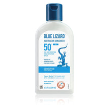 将图片加载到图库查看器，Blue Lizard Australian Sensitive Mineral Sunscreen SPF 50+ Blue Lizard 8.75 fl. oz. (Bottle) Shop at Exclusive Beauty Club
