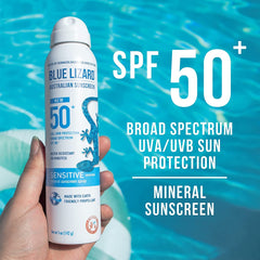 Blue Lizard Australian Sensitive Mineral Sunscreen SPF 50+ Bundle Spray & Stick Blue Lizard Shop at Exclusive Beauty Club