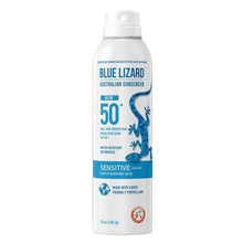 将图片加载到图库查看器，Blue Lizard Australian Sensitive Mineral Sunscreen Spray SPF 50+ Blue Lizard 5 oz. Shop at Exclusive Beauty Club
