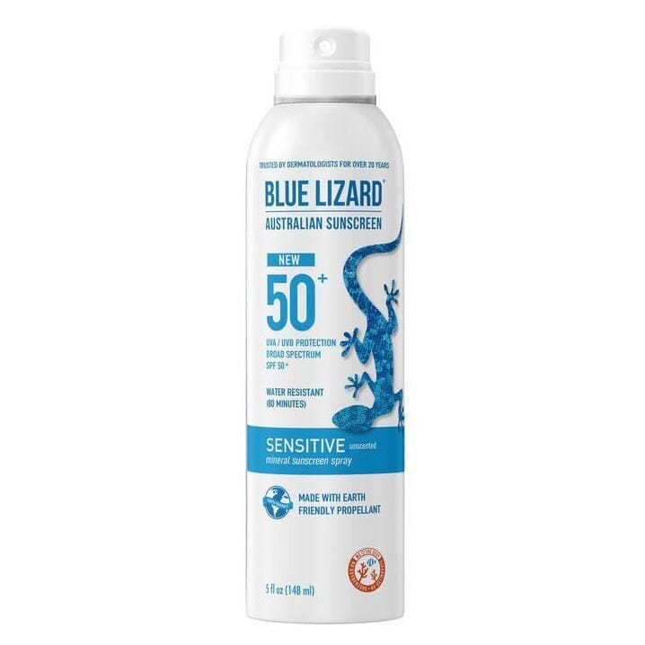 Blue Lizard Australian Sensitive Mineral Sunscreen Spray SPF 50+ Blue Lizard 5 oz. Shop at Exclusive Beauty Club