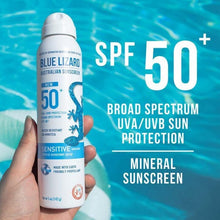 Charger l&#39;image dans la visionneuse de galerie, Blue Lizard Australian Sensitive Mineral Sunscreen Spray SPF 50+ Blue Lizard Shop at Exclusive Beauty Club
