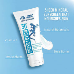 Blue Lizard Australian Sheer Mineral Sunscreen Body Lotion SPF 50+ Blue Lizard Shop at Exclusive Beauty Club