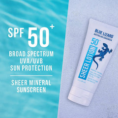 Blue Lizard Australian Sheer Mineral Sunscreen Body Lotion SPF 50+ Blue Lizard Shop at Exclusive Beauty Club