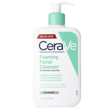 Bild in Galerie-Viewer laden, CeraVe Foaming Facial Cleanser for Normal to Oily Skin Cerave 16 oz. Shop at Exclusive Beauty Club
