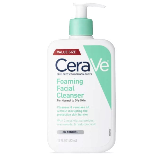 CeraVe Foaming Facial Cleanser for Normal to Oily Skin Cerave Shop at Exclusive Beauty