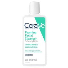 CeraVe Foaming Facial Cleanser for Normal to Oily Skin Cerave 3 oz. Shop at Exclusive Beauty Club